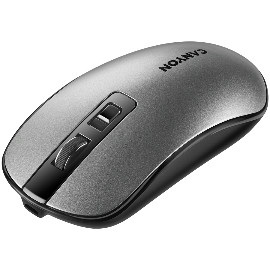 CANYON MW-18, 2.4GHz Wireless Rechargeable Mouse with Pixart sensor, 4keys, Silent switch for right/left keys,Add NTC DPI: 800/1200/1600, Max. usage 50 hours for one time full charged, 300mAh Li-poly  [4]