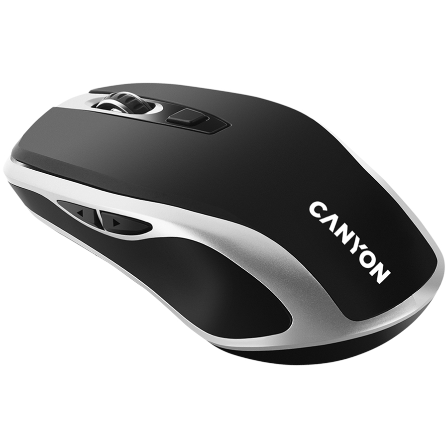 CANYON MW-19, 2.4GHz Wireless Rechargeable Mouse with Pixart sensor, 6keys, Silent switch for right/left keys,Add NTCDPI: 800/1200/1600, Max. usage 50 hours for one time full charged, 300mAh Li-poly b [2]