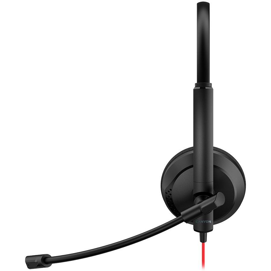 CANYON PC headset HS-07 PC Mic 3.5/USB Flat 2.8m Black [4]