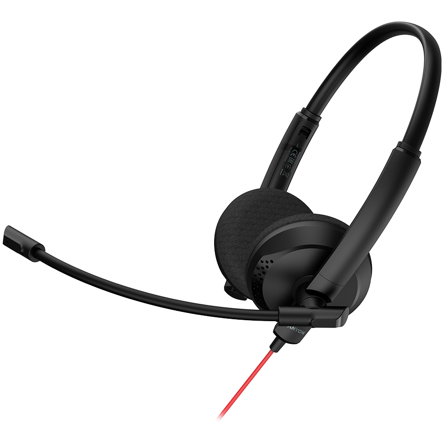 CANYON PC headset HS-07 PC Mic 3.5/USB Flat 2.8m Black [2]