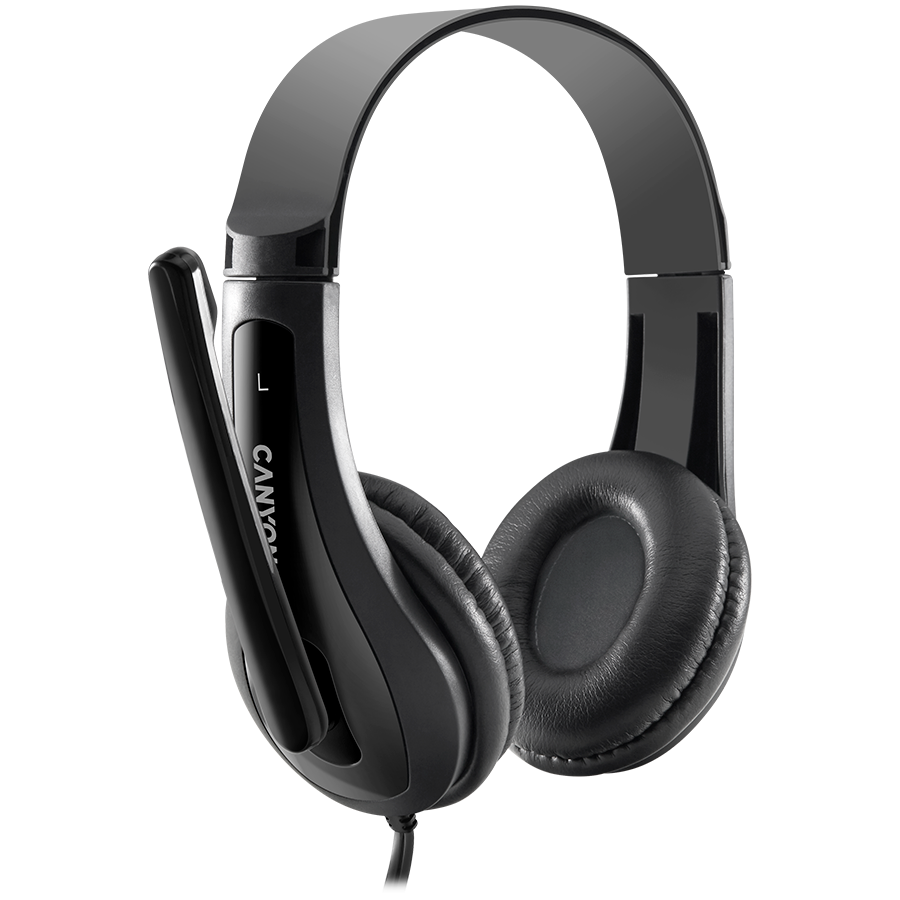 CANYON PC headset HSC-1 PC Mic Flat 2m Black [3]