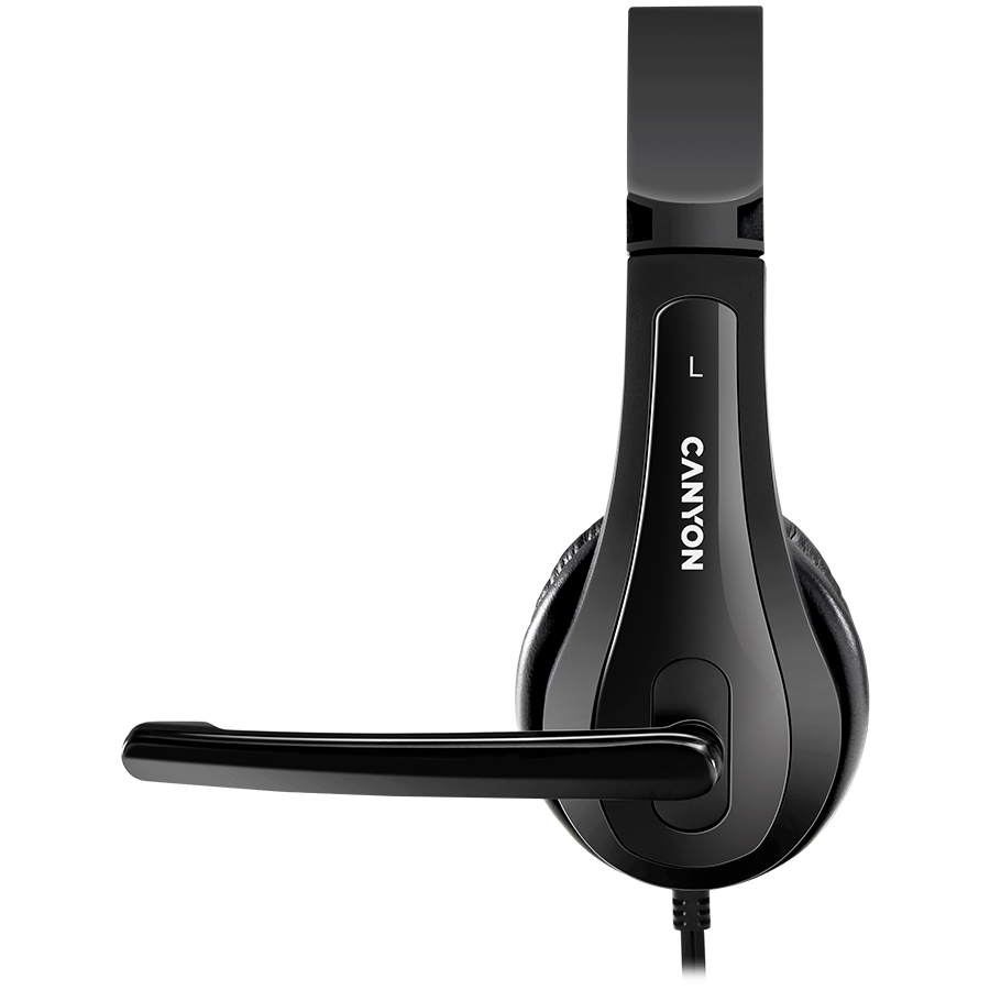 CANYON PC headset HSC-1 PC Mic Flat 2m Black [4]