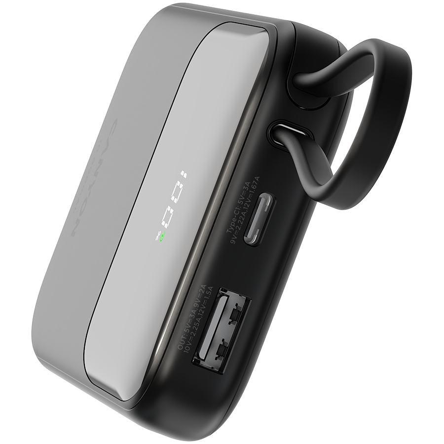 CANYON power bank OnPower 101 built-in cable 10000 mAh PD22.5W Black [6]