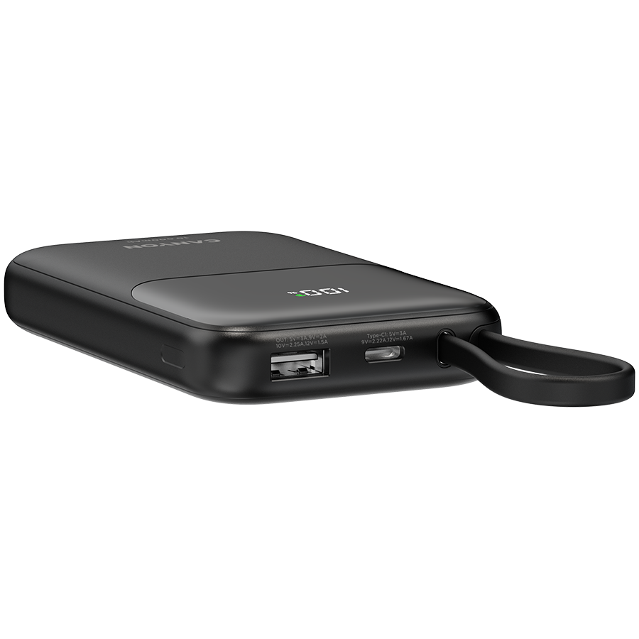 CANYON power bank OnPower 101 built-in cable 10000 mAh PD22.5W Black [5]