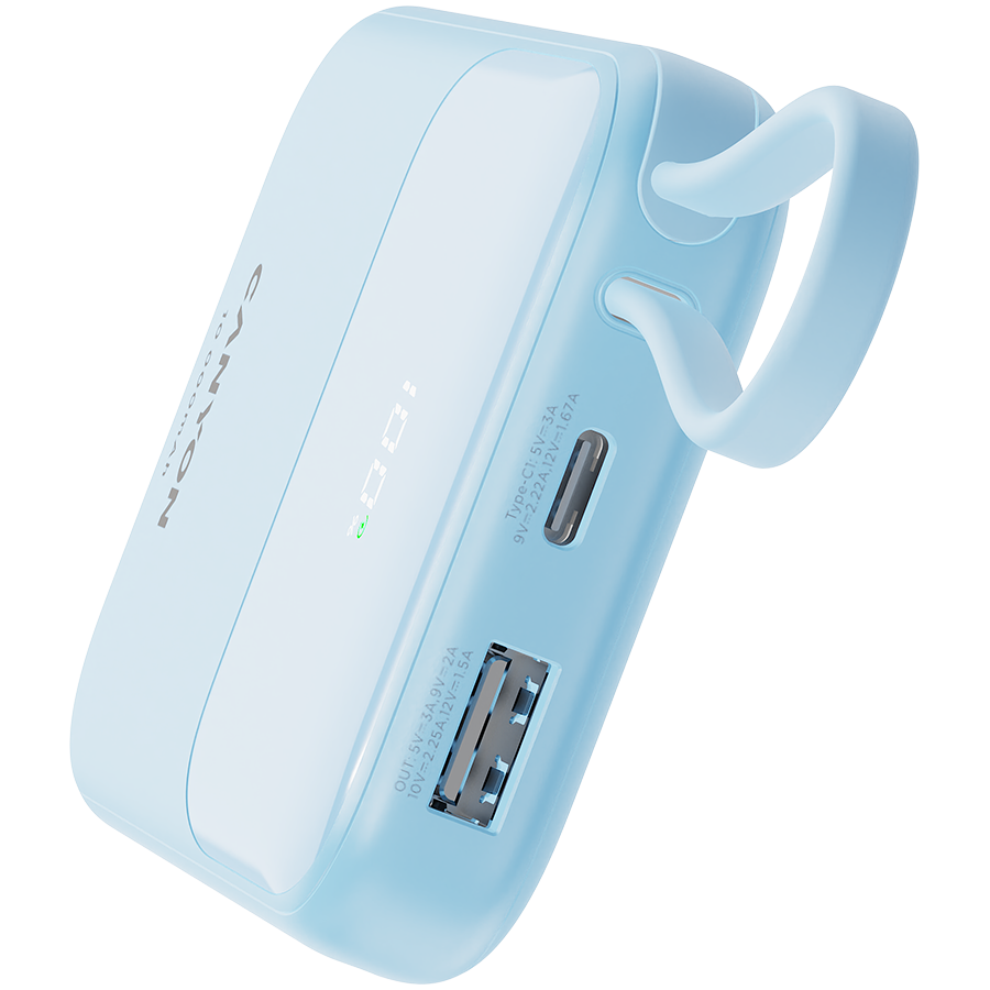 CANYON power bank OnPower 101 built-in cable 10000 mAh PD22.5W Blue [6]