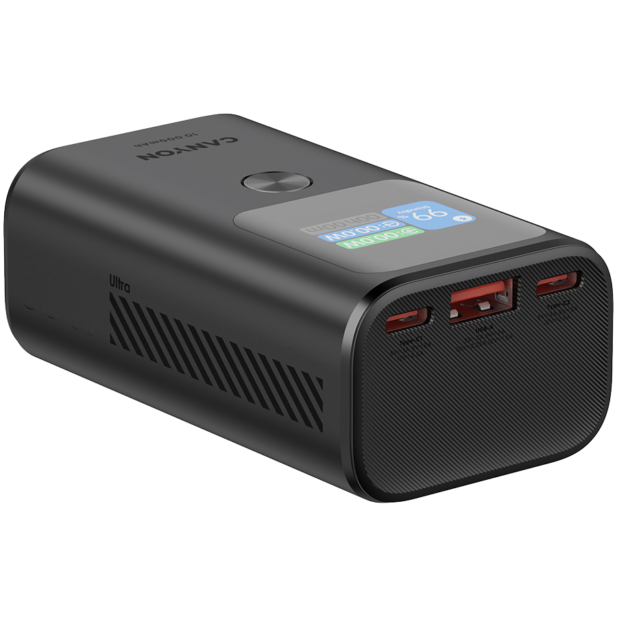 CANYON power bank OnPower 130 TFT 10000 mAh PD30W Dark Grey [4]