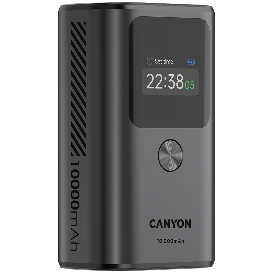 CANYON power bank OnPower 130 TFT 10000 mAh PD30W Dark Grey [2]