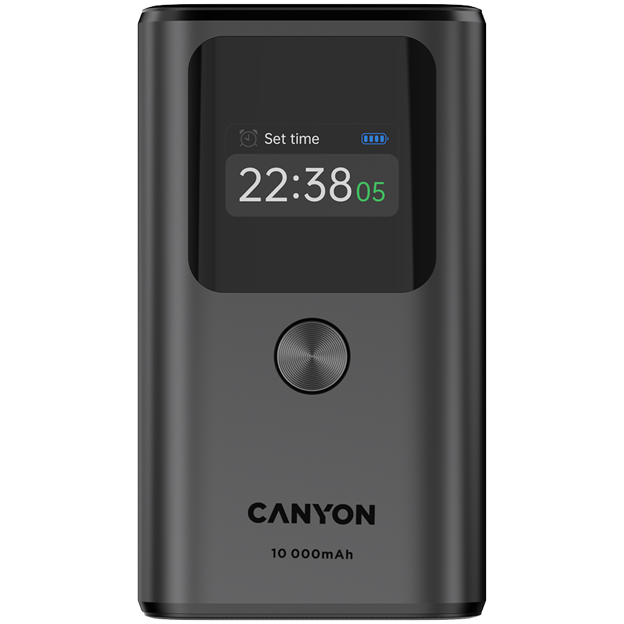 CANYON power bank OnPower 130 TFT 10000 mAh PD30W Dark Grey [1]