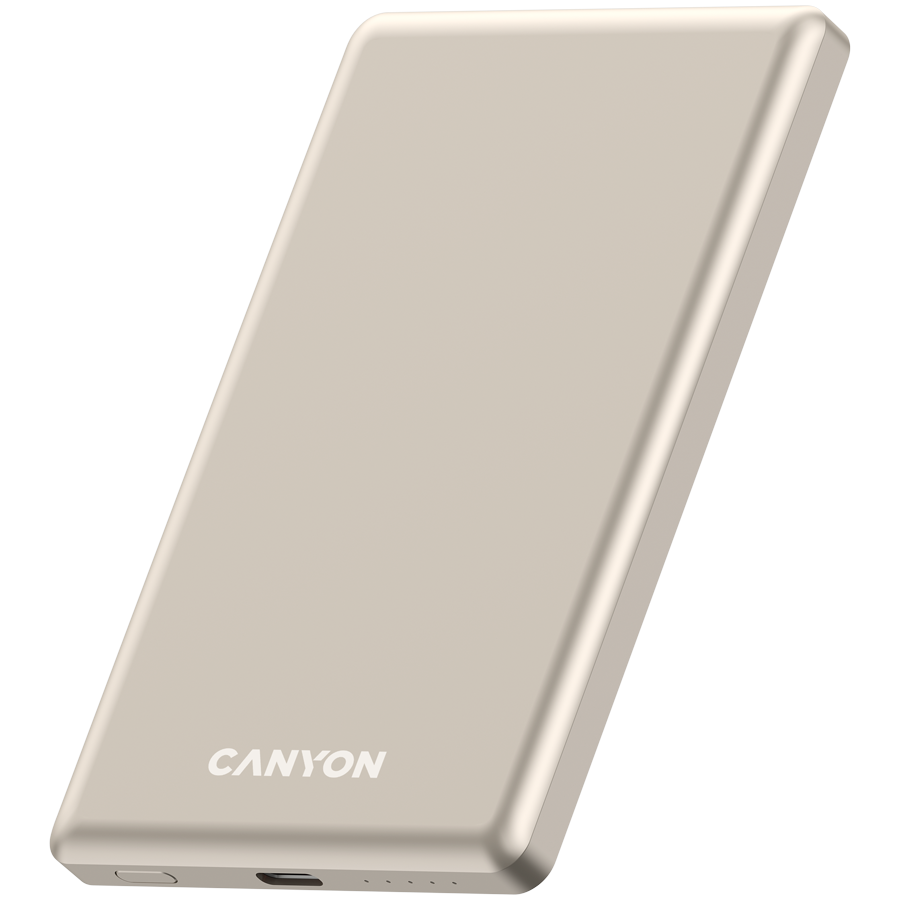 CANYON power bank OnPower 505 slim Magnetic 5000 mAh PD20W Beige [2]