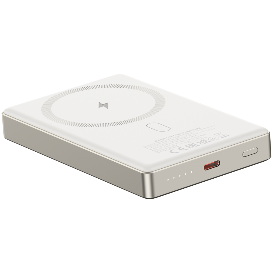 CANYON power bank OnPower 510 slim Magnetic 10000 mAh PD20W Beige [5]