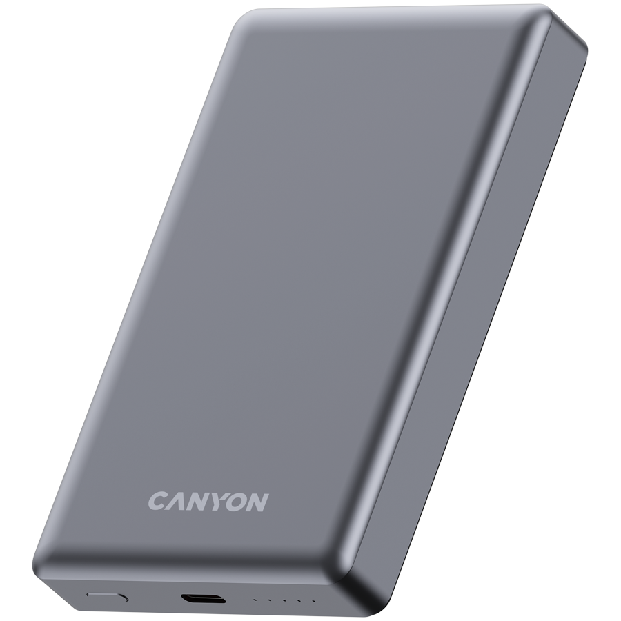 CANYON power bank OnPower 510 slim Magnetic 10000 mAh PD20W Dark Grey [2]