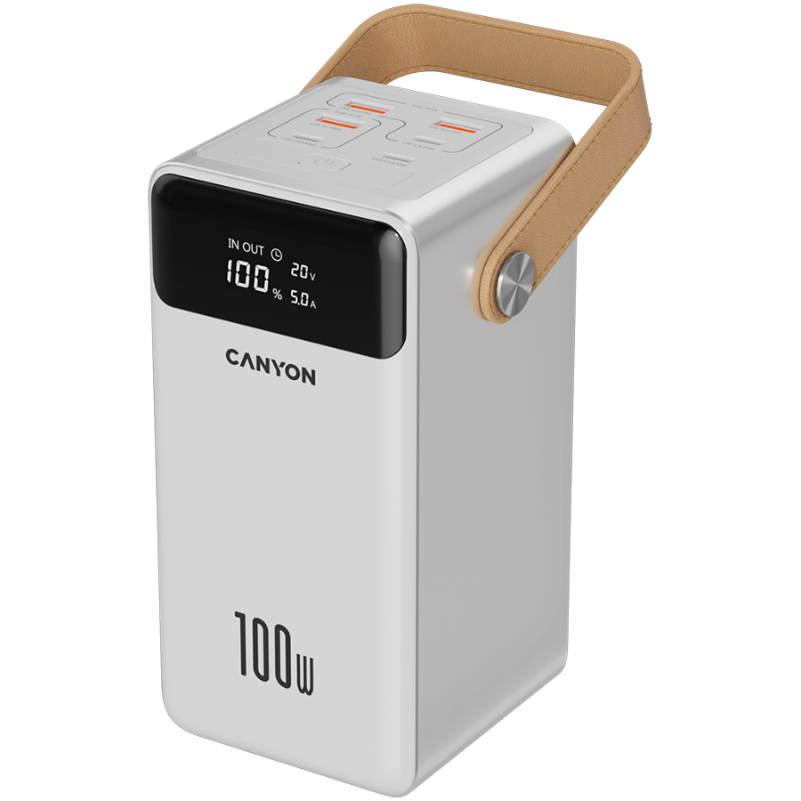 CANYON power bank OnPower 610 metal 60000 mAh PD100W White [1]