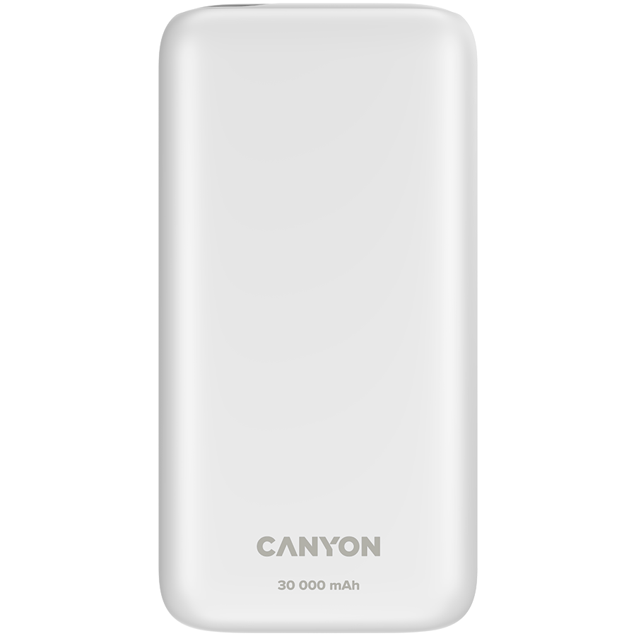 CANYON power bank PB-301 LED 30000 mAh PD 20W QC 3.0 White [1]