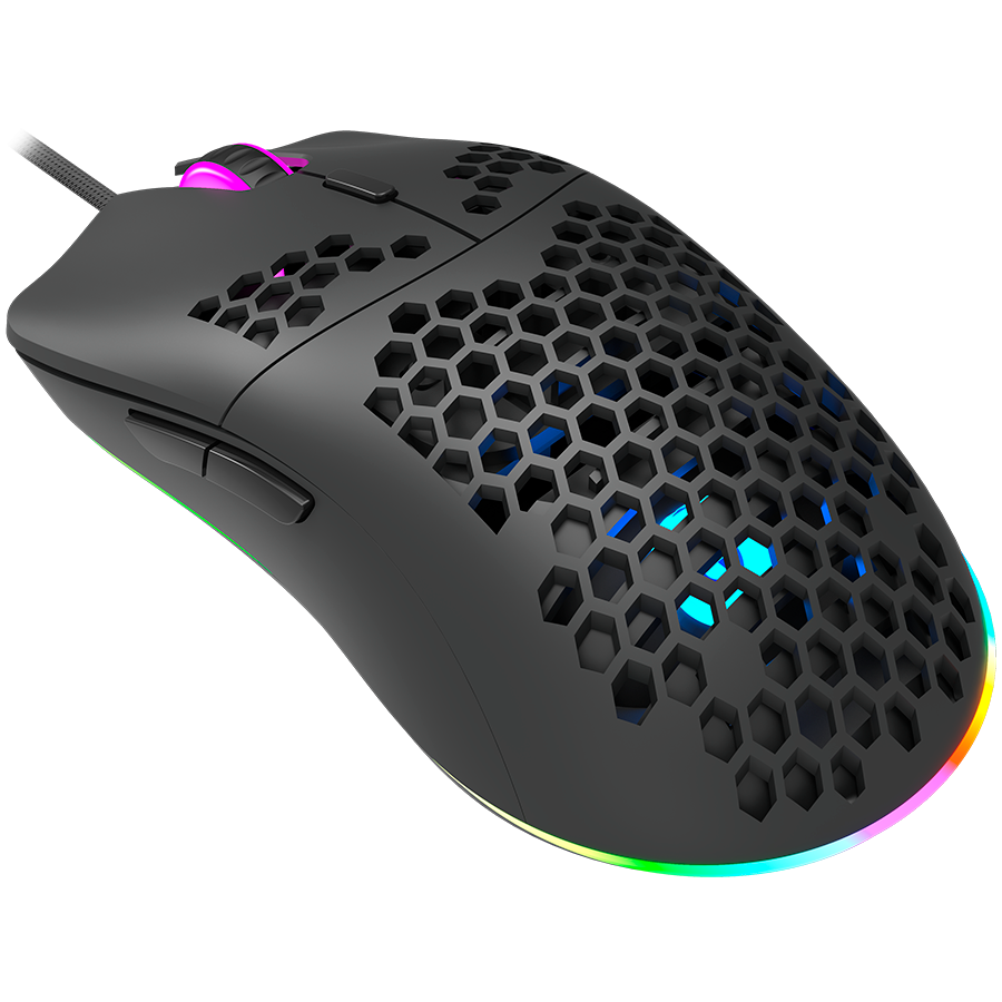 CANYON Puncher GM-11, Gaming Mouse with 7 programmable buttons, Pixart 3519 optical sensor, 4 levels of DPI and up to 4200, 5 million times key life, 1.65m Ultraweave cable, UPE feet and colorful RGB  [2]