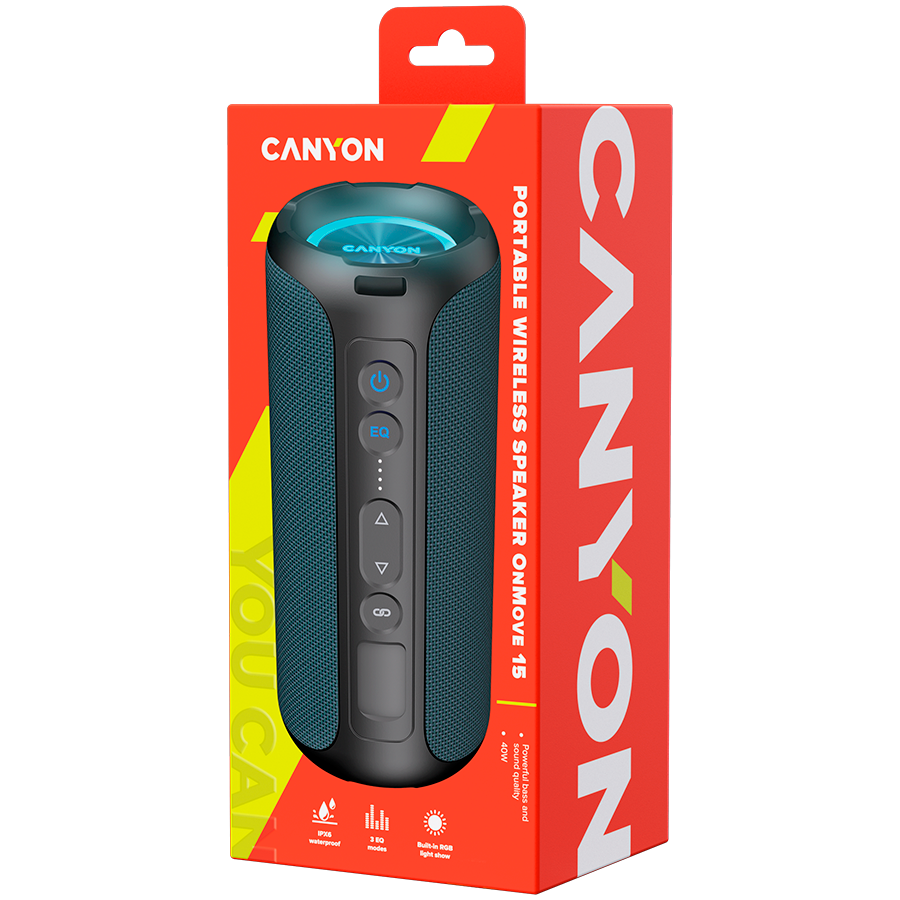 CANYON speaker OnMove 15 40W EQ TWS AUX Dark Blue [6]