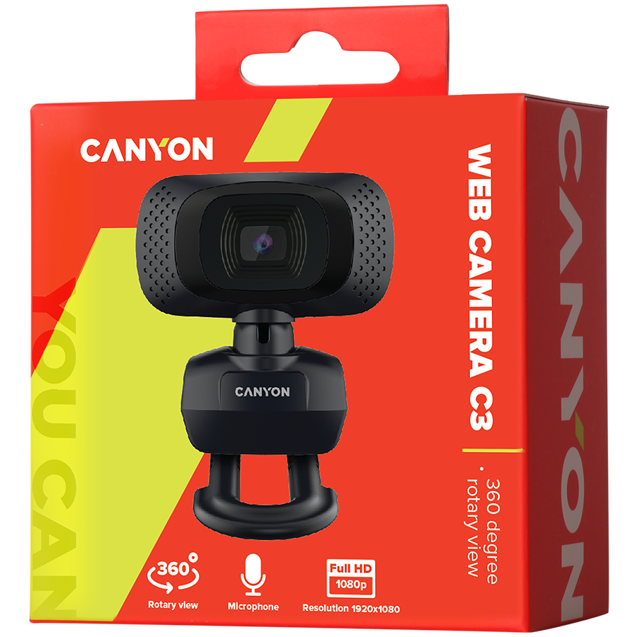 CANYON webcam C3 HD 720p Black [2]