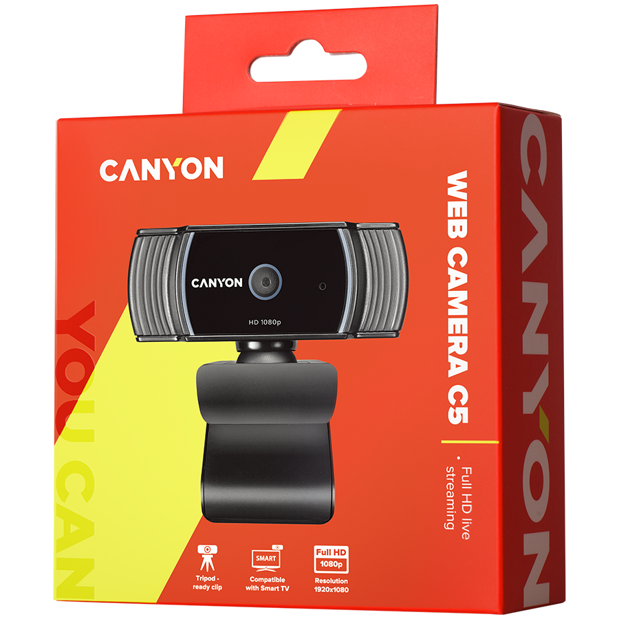 CANYON webcam C5 Full HD 1080p Auto Focus Black [3]