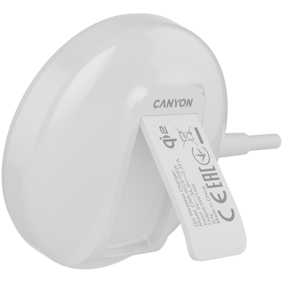 CANYON wireless charger WS-105 15W Qi2 White [4]