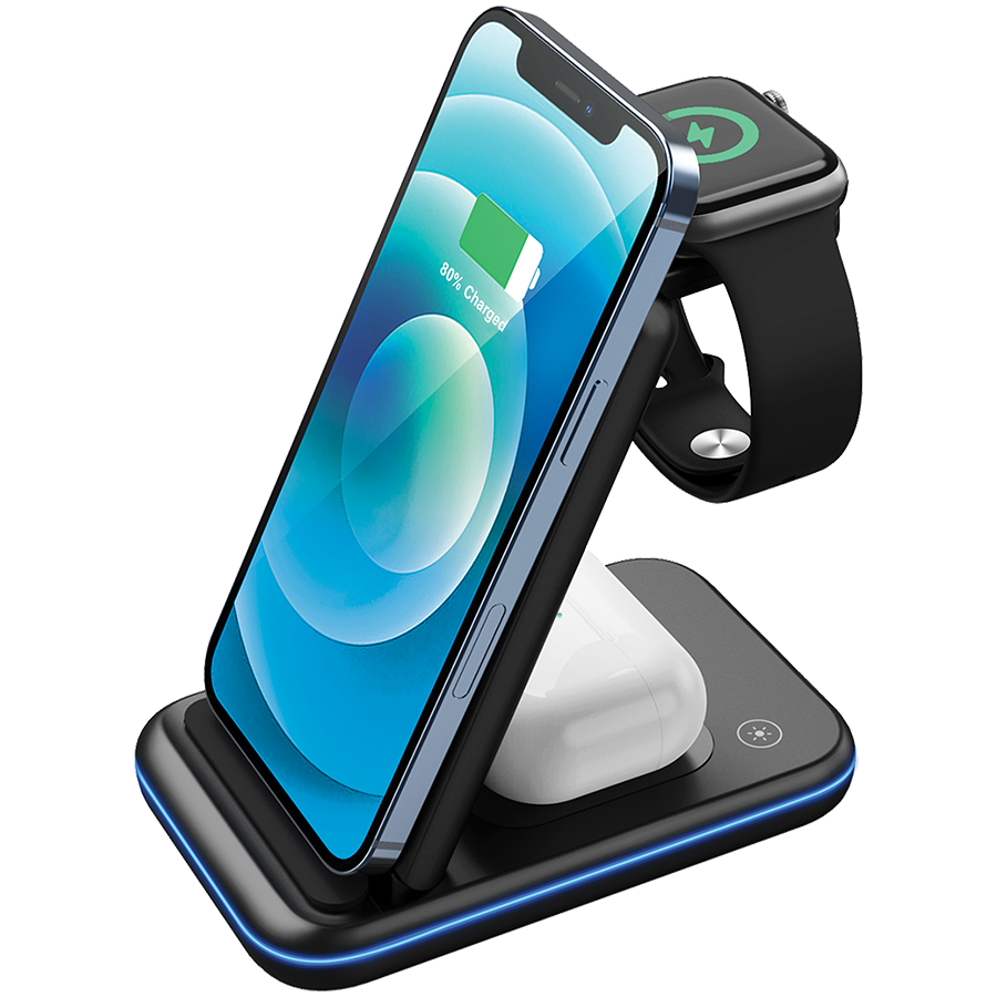 CANYON wireless charger WS-304 15W 3in1 Black [8]
