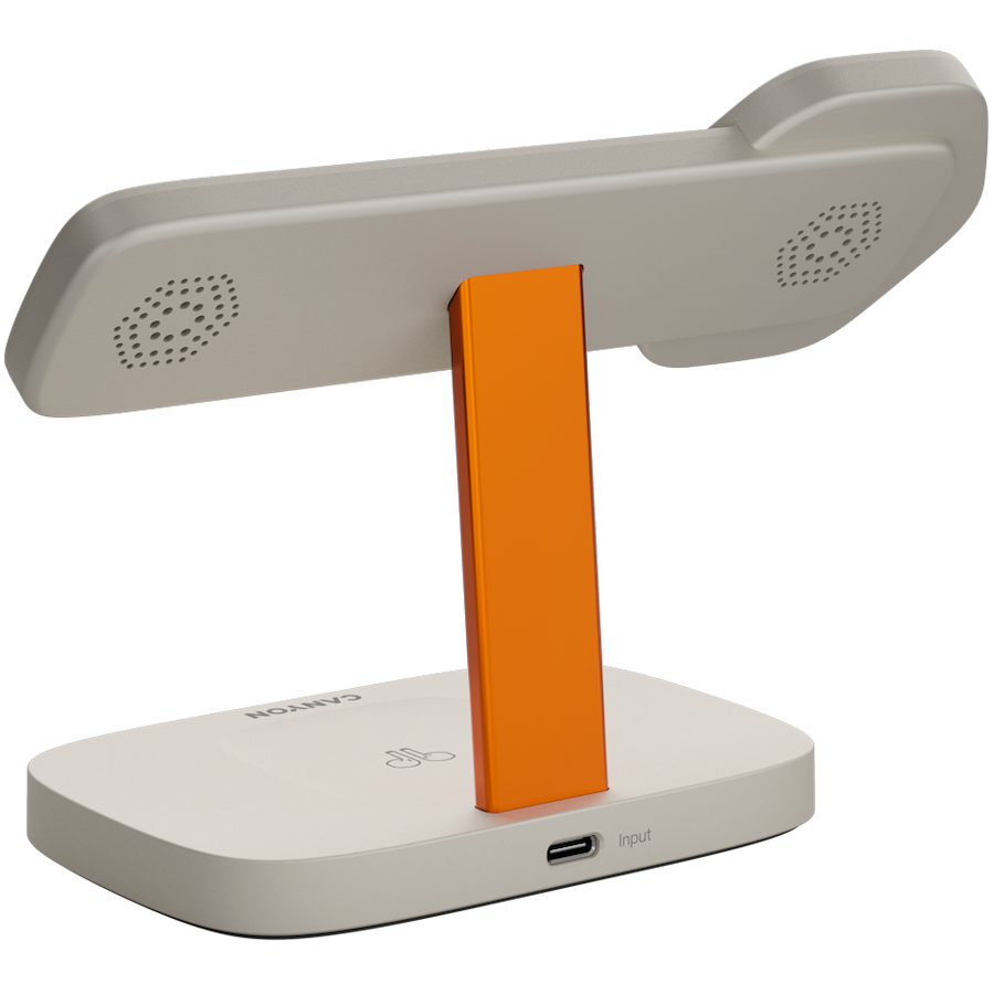 CANYON Wireless Charging Station Hexagon 310 3in1 LightGrey/Orange [4]