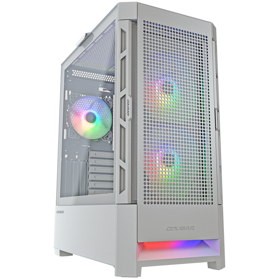 COUGAR AIRFACE RGB PC Case, Mid Tower, White [1]