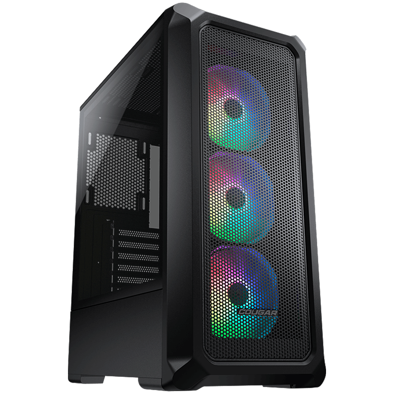 COUGAR Archon 2 Mesh RGB PC Case, Mid Tower, Black + PSU STC600, 600W Preinstalled [1]
