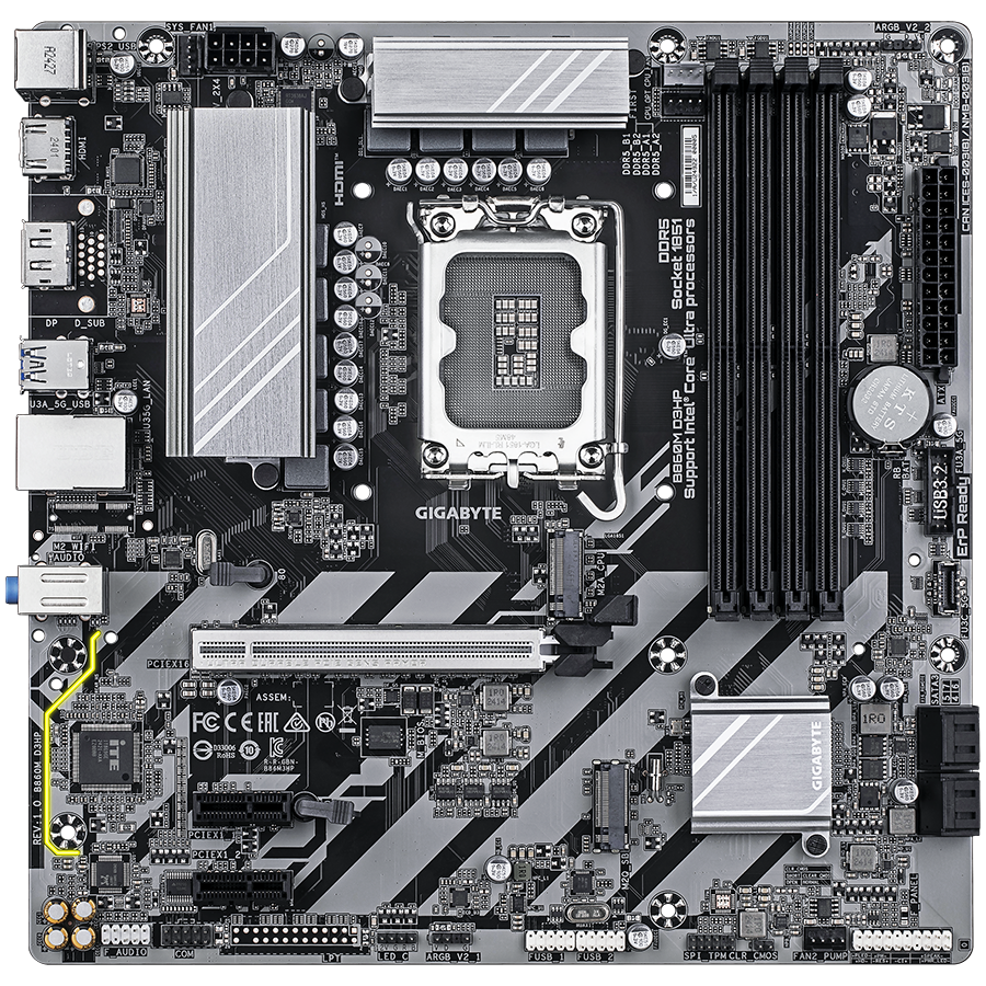 GIGABYTE B860M D3HP, LGA1851, 4x DDR5, mATX [2]