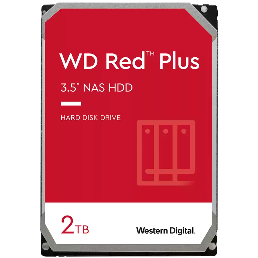 HDD NAS WD Red Plus 2TB CMR, 3.5'', 64MB, 5400 RPM, SATA, TBW: 180 [1]