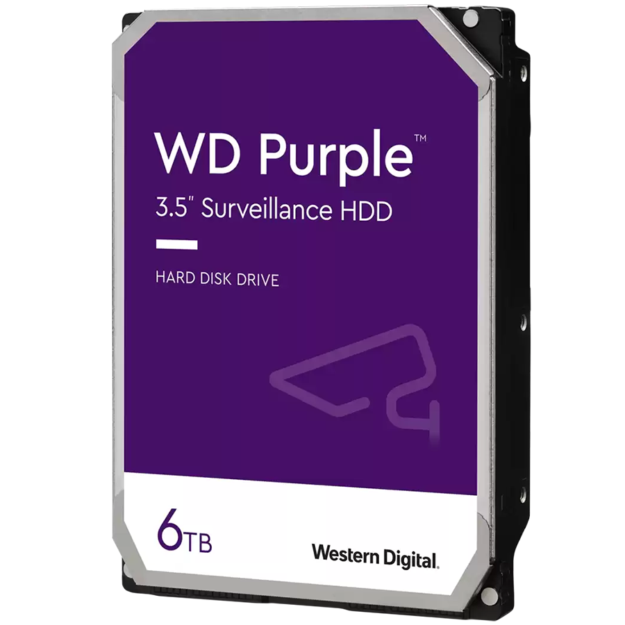 HDD Video Surveillance WD Purple 6TB CMR, 3.5'', 256MB, SATA, TBW: 180 [1]