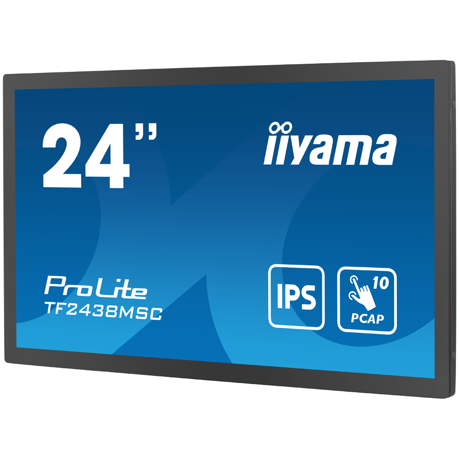 IIYAMA Monitor LED TF2438MSC-B1 TOUCH 23.8” 10pt Optical Bonded PCAP Open Frame 1920 x 1080 600cd 1000:1 5ms bonded PCAP HDMI DP USB landscape, portrait, face-up [3]