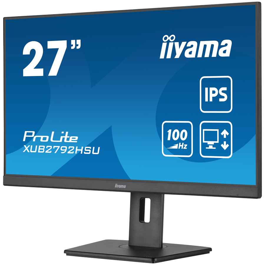 Monitor LED IIYAMA XUB2792HSU-B6 27" IPS Slim-line 1920 x 1080 @100Hz 250 cd/m² 1300:1 0.4ms HDMI DP 4x USB 3.2 HDCP reglare înălțime, rotire, înclinare, pivotare (rotație pe ambele părți) [3]