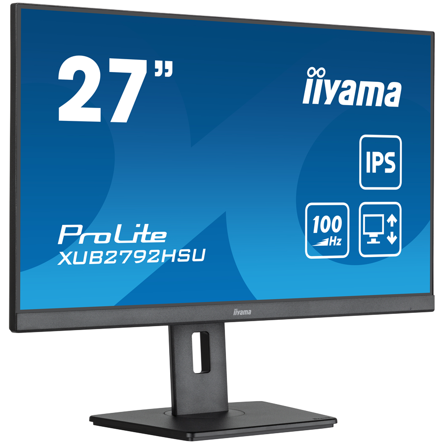 Monitor LED IIYAMA XUB2792HSU-B6 27" IPS Slim-line 1920 x 1080 @100Hz 250 cd/m² 1300:1 0.4ms HDMI DP 4x USB 3.2 HDCP reglare înălțime, rotire, înclinare, pivotare (rotație pe ambele părți) [2]