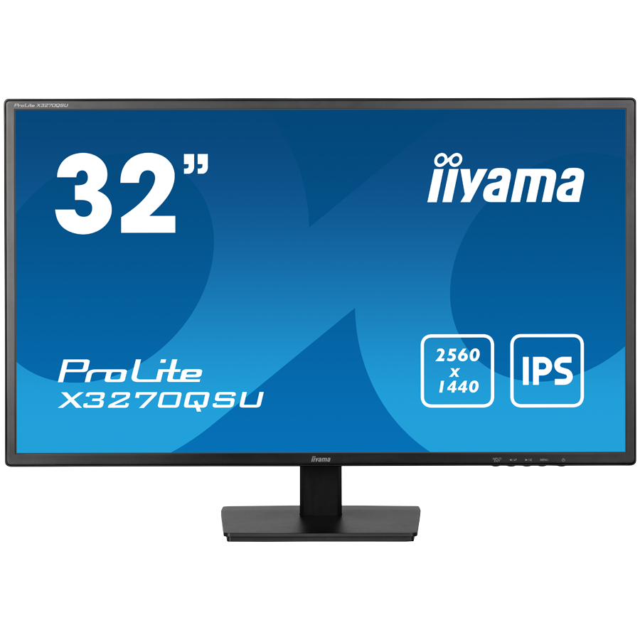IIYAMA Prolite X3270QSU-B1 Business Monitor - 80 cm (31.5''), WQHD (2560x1440), IPS LED, 100Hz, 3ms, 250 cd/m², matte / black [1]