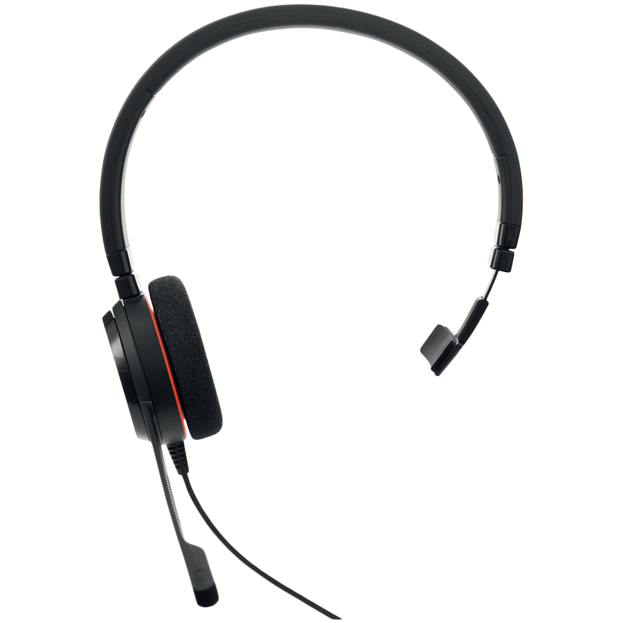 JABRA EVOLVE 20 MS Mono USB Headband, Noise cancelling,USB connector, with mute-button and volume control on the cord, with foam ear cushion, Microsoft optimized [2]