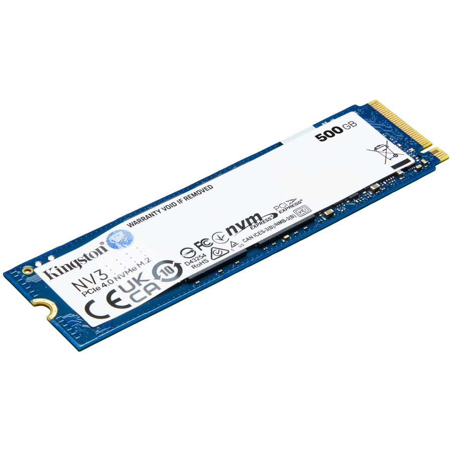 Kingston 500GB NV3 SSD M.2 2280 PCIe 4.0 NVMe, Read: 5,000/ Write: 3,000MB/s [2]