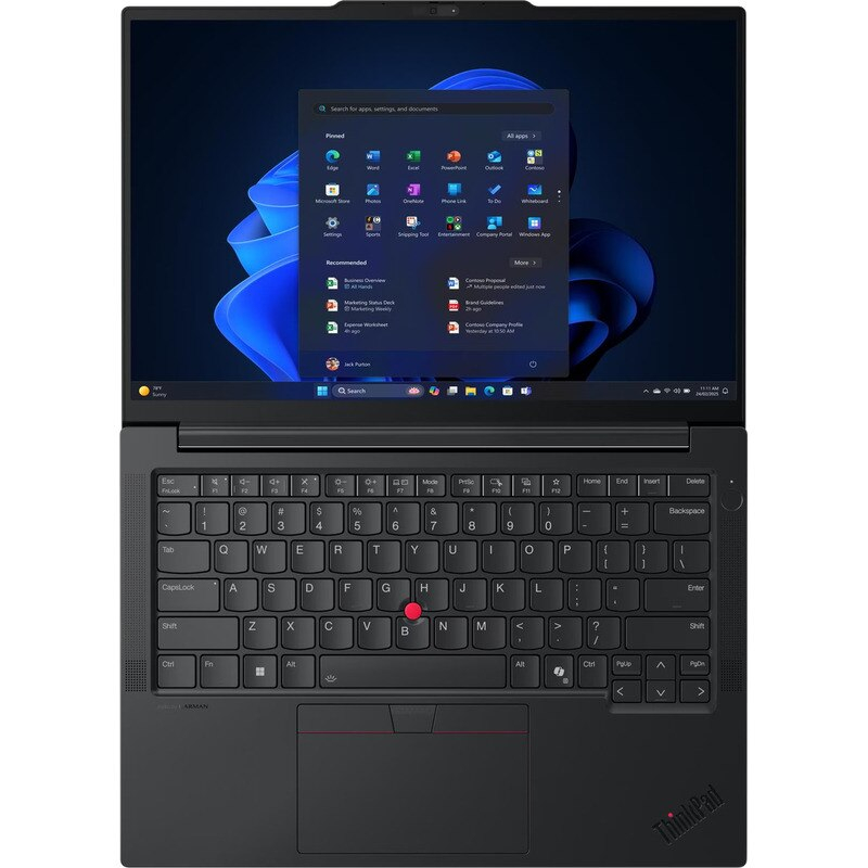 Laptop Lenovo ThinkPad E14 Gen 7 14" WUXGA IPS Intel Core Ultra 5 225U 16GB DDR5 512GB SSD Intel Graphics Windows 11 Pro Negru [2]