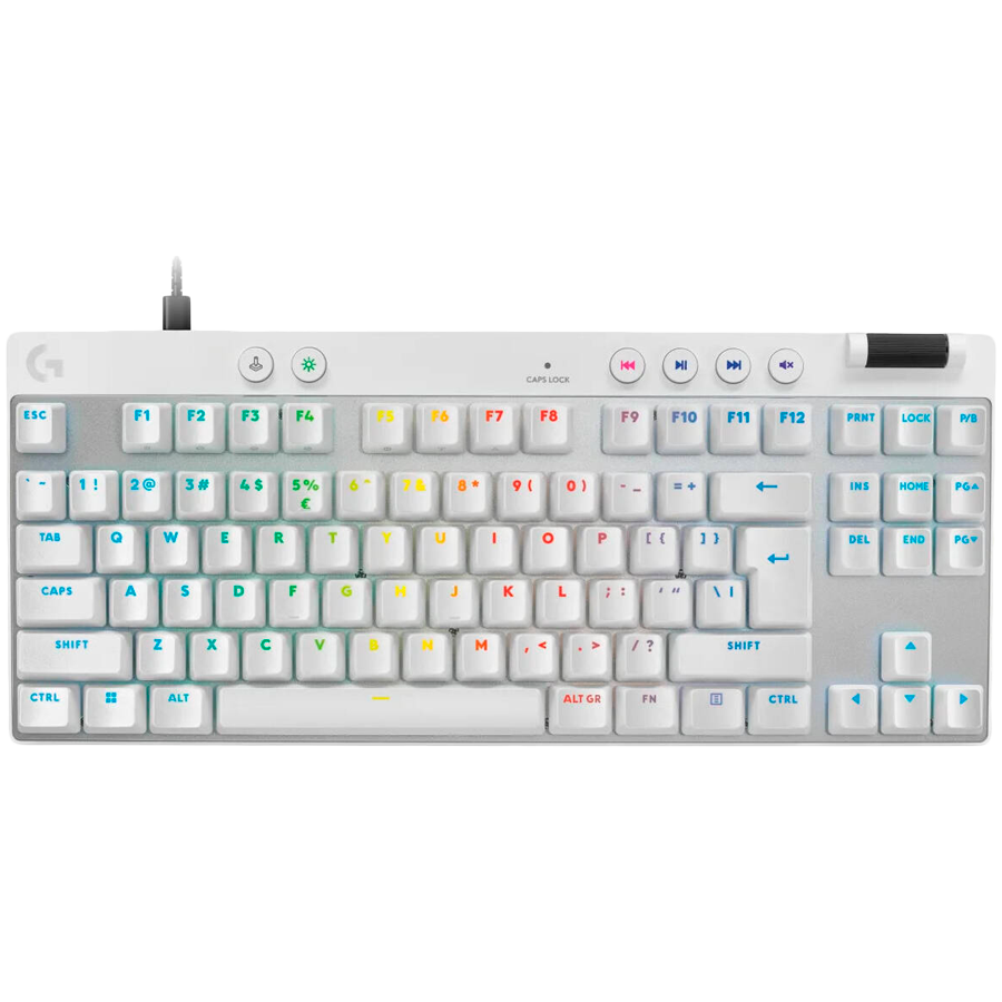 LOGITECH G PRO X TKL RAPID Gaming Keyboard - WHITE - US INT'L - USB - EMEA28i-935 - LINEAR [1]