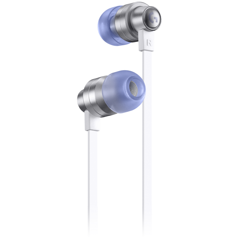 LOGITECH G333 Wired Gaming Earphones - WHITE - 3.5 MM [1]
