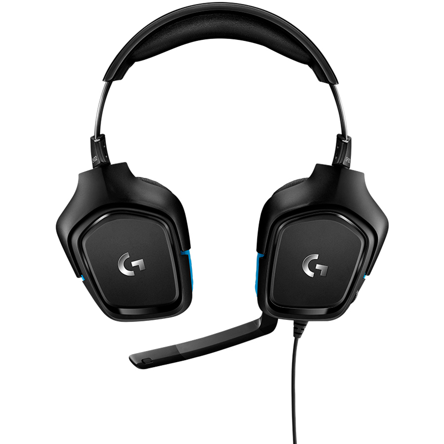 LOGITECH G432 Wired Gaming Headset 7.1 - LEATHERETTE - BLACK/BLUE - USB [3]