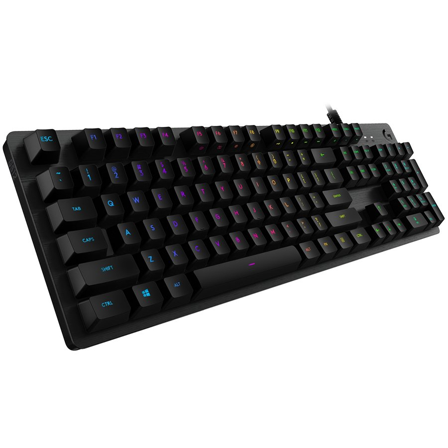 LOGITECH G512 Carbon RGB Mechanical Gaming Keyboard, GX Blue - CARBON - US INT'L - USB - INTNL - G512 CLICKY [1]