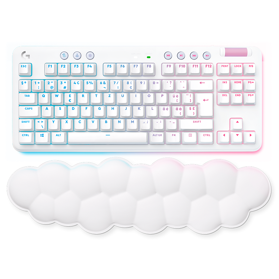 LOGITECH G715 TKL LIGHTSPEED RGB Wireless Gaming Keyboard - OFF WHITE - US INT'L - LINEAR [1]