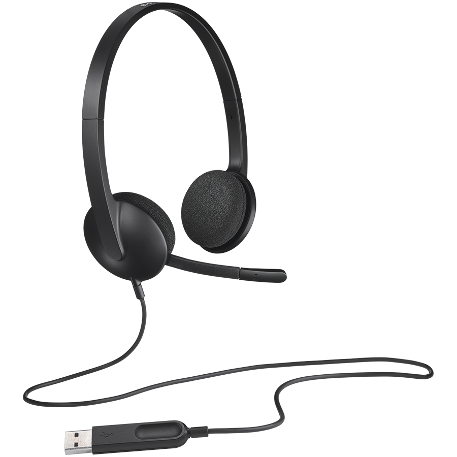 LOGITECH H340 Corded Headset - BLACK - USB [1]