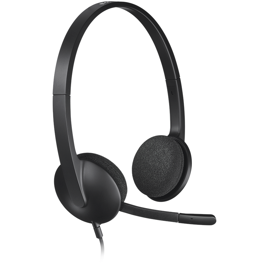 LOGITECH H340 Corded Headset - BLACK - USB [3]