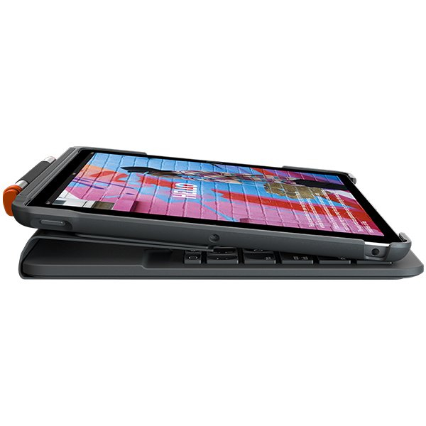 Husă cu tastatură Logitech Slim Folio pentru iPad 10.2", QWERTY UK English, Bluetooth, Graphite [4]
