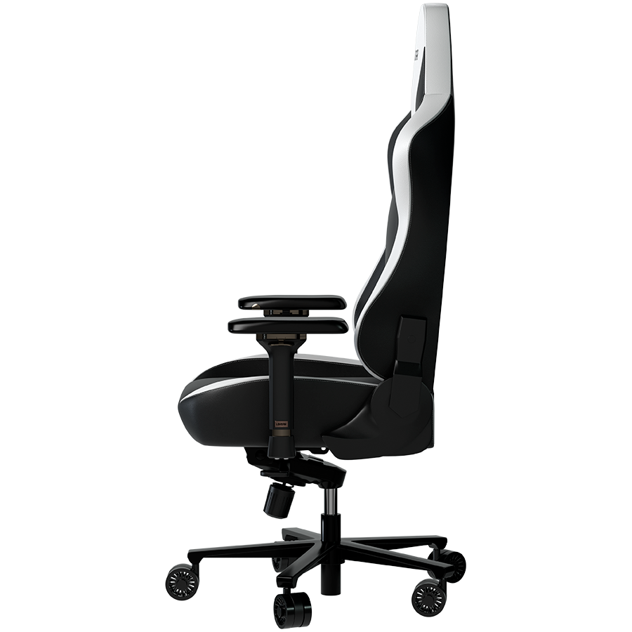 LORGAR Base 311, Gaming chair, PU eco-leather, 1.8 mm metal frame, multiblock mechanism, 4D armrests, 5 Star aluminium base, Class-4 gas lift, 75mm PU casters, Black + white [5]