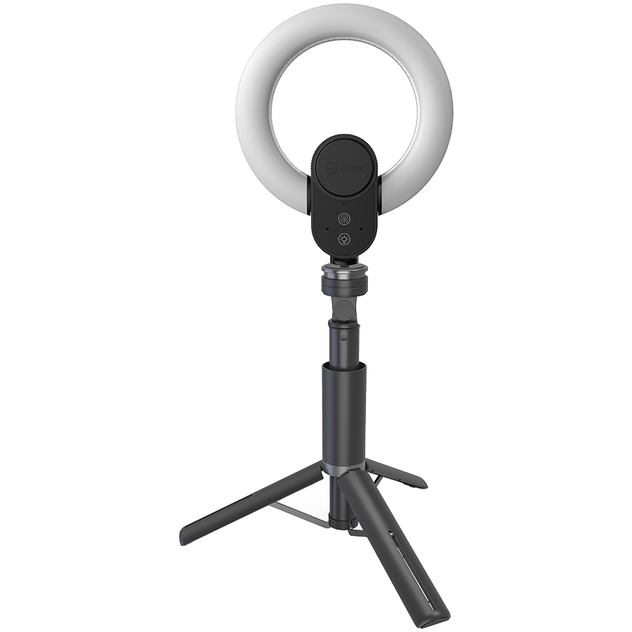 LORGAR Circulus 910, Streaming web camera, 5MP 2592X1944 max resolution, up to 60fps, 1/2.8", Sony STARVIS CMOS image sensor, full glass lens, 5.5'' built-in ring light (1700-14 000K), foldable tripod [2]