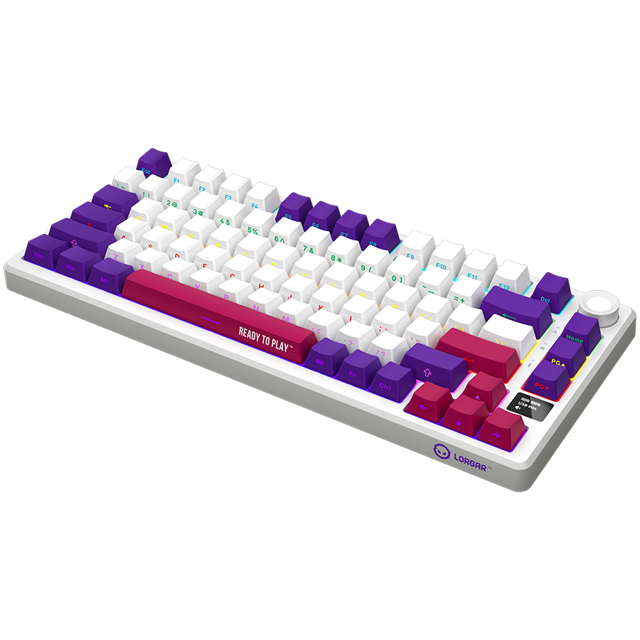LORGAR KBP7075W, Wireless 75% Mechanical Gaming Keyboard Pro, White, EN layout [2]