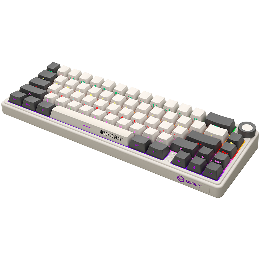 LORGAR KBP70MW, Wireless 65% Mechanical Gaming Keyboard Pro, Beige, EN layout [7]