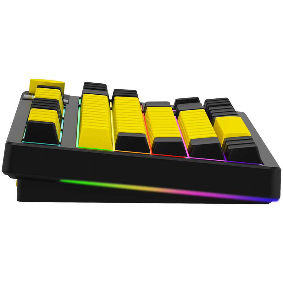 LORGAR KBP70TKLW, Wireless TKL Mechanical Gaming Keyboard Pro, Black/yellow, EN layout [4]