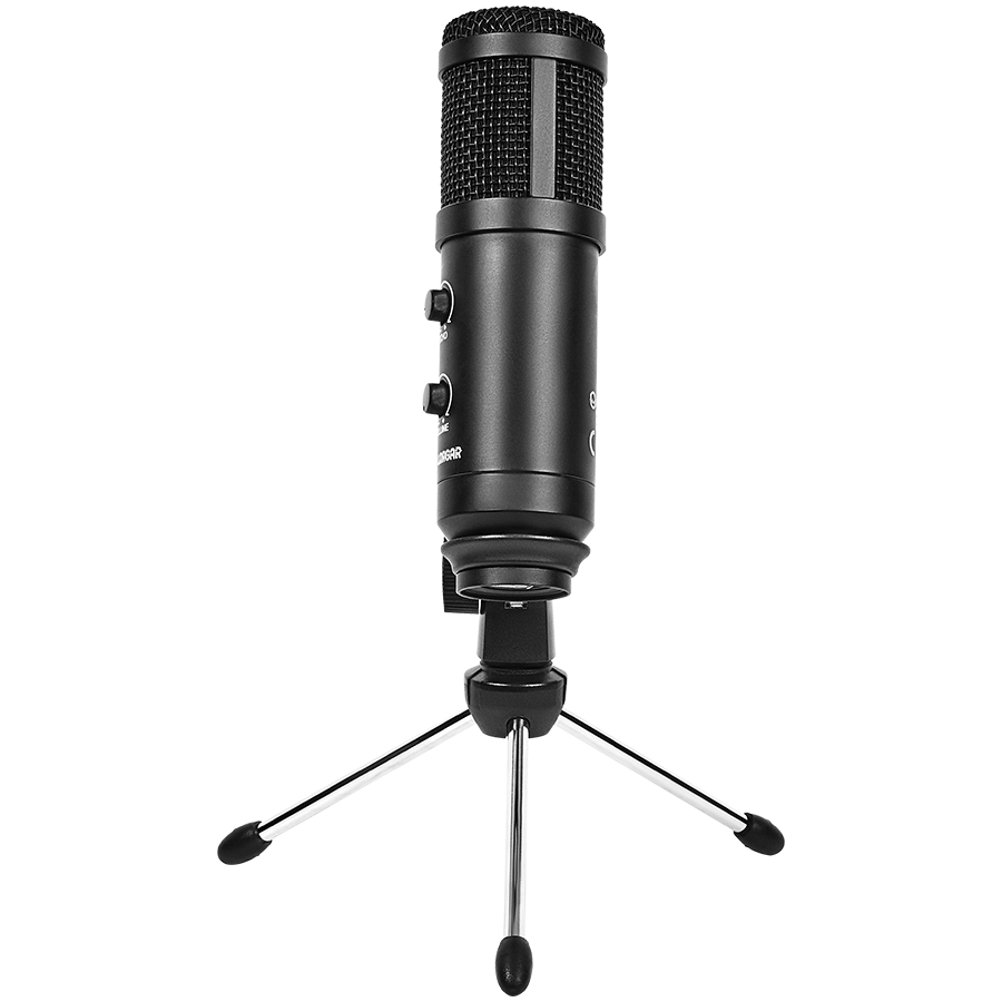LORGAR Soner 313, Gaming Microphones, Black, USB condenser microphone with Volume Knob & Echo Kob, including 1x Microphone, 1 x 2.5M USB Cable, 1 x Tripod Stand, 1 x User Manual, body size: Φ47.4*158. [6]